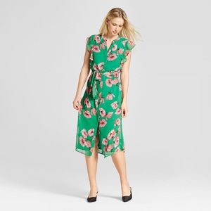 Who What Wear Green Floral Dress